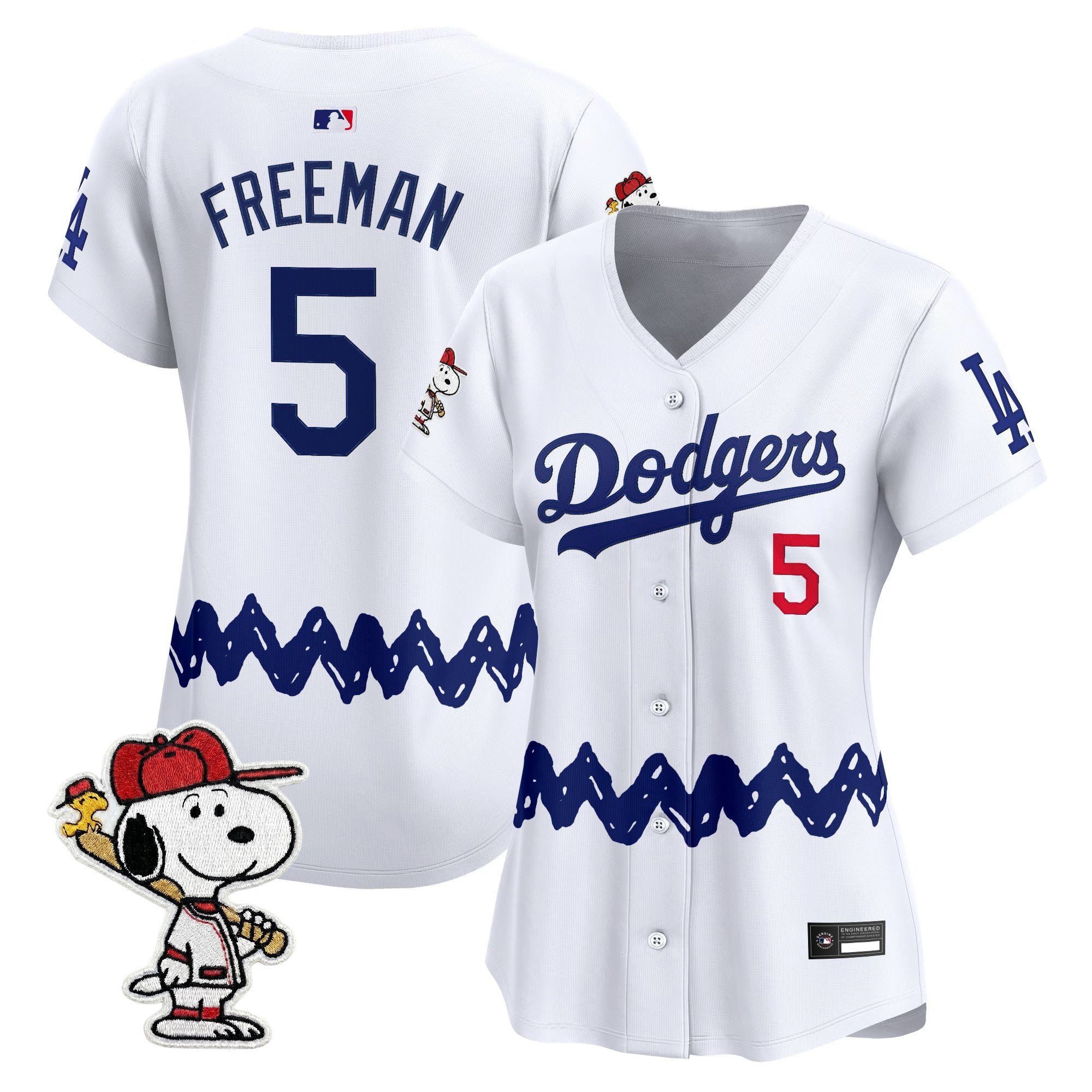 Women's Los Angeles Dodgers x Peanuts Vapor Premier Limited Jersey - Stitched