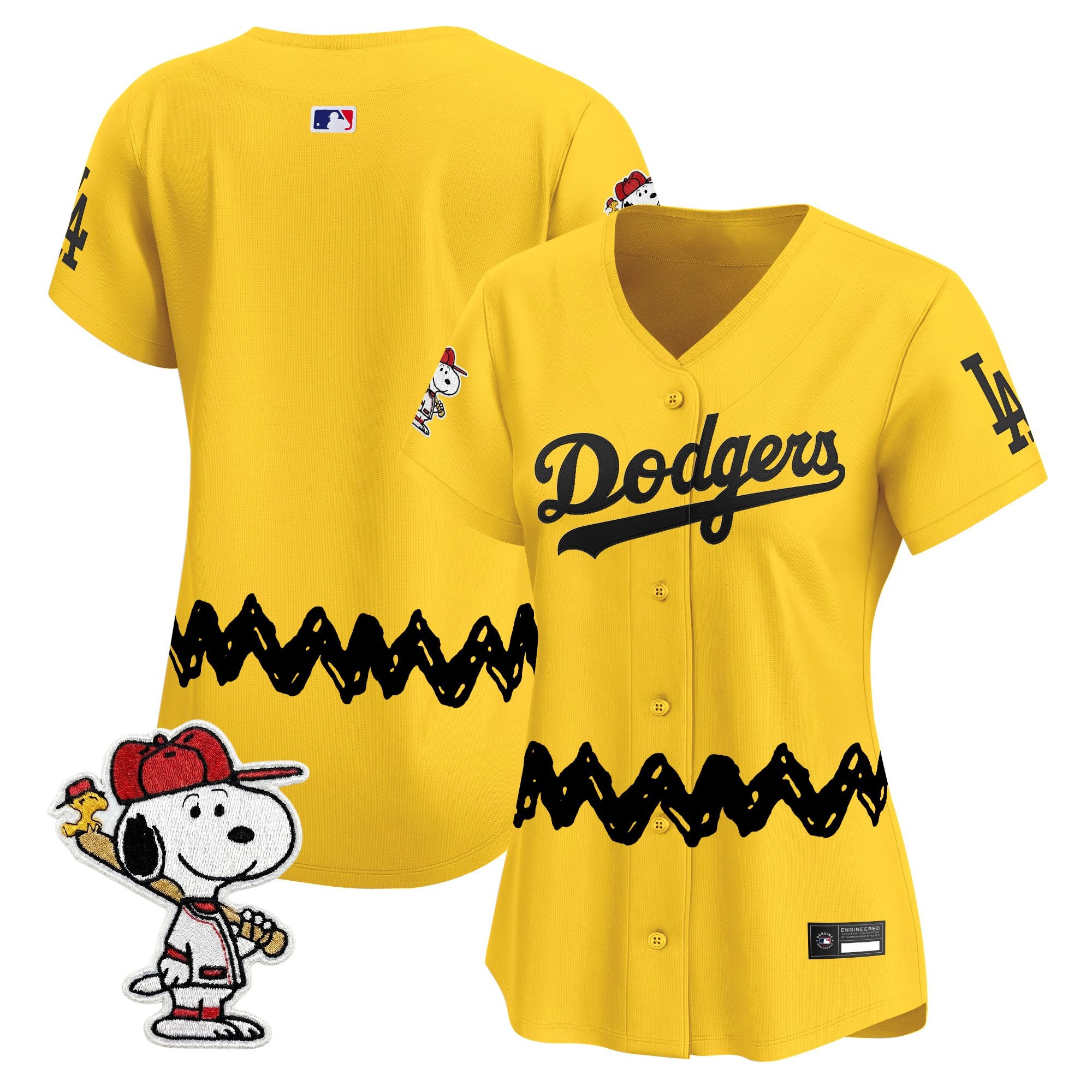 Women's Los Angeles Dodgers x Peanuts Vapor Premier Limited Jersey - Stitched