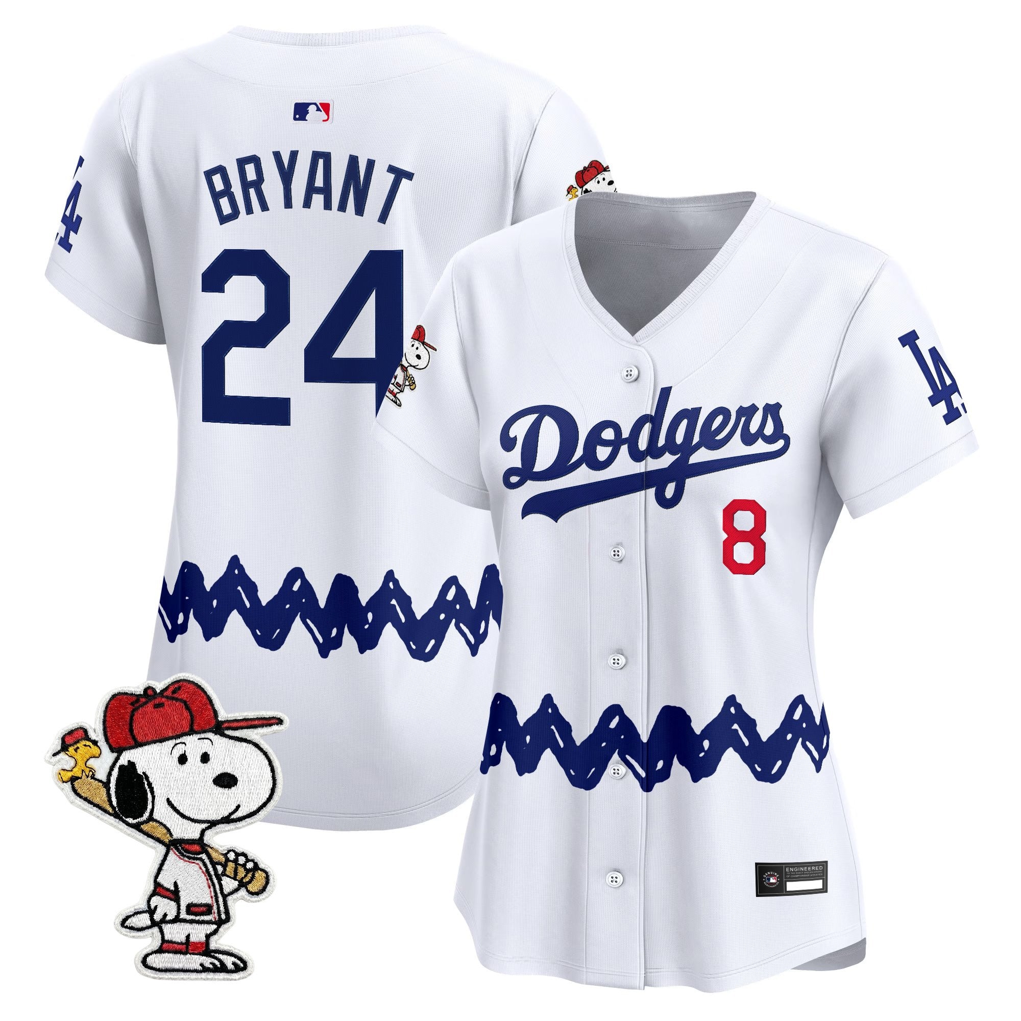 Women's Los Angeles Dodgers x Peanuts Vapor Premier Limited Jersey - Stitched