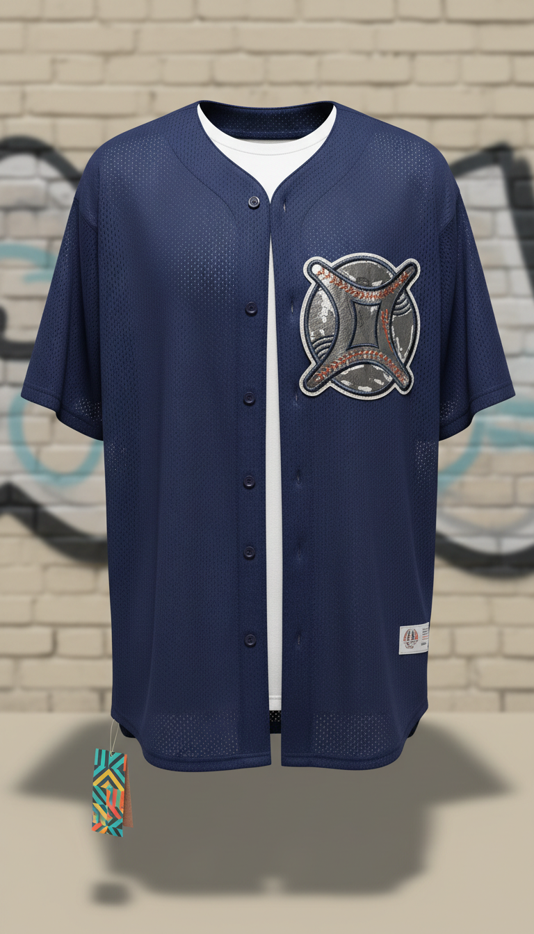 Oversized Cotton Tee With Holographic Logo